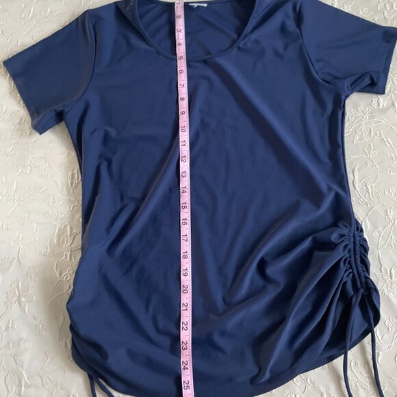 Ella Mae by Modli modest swimwear collection Short Sleeve Swim shirt. Xl. Navy. - Picture 5 of 7